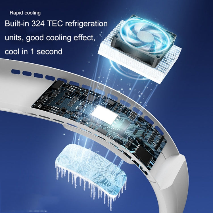 F63 Semiconductor Cooling Hanging Neck Fan USB Silent Outdoor Mini Fan(White) - Electric Fans by PMC TechLife | Online Shopping South Africa | PMC TechLife | Buy Now Pay Later Mobicred