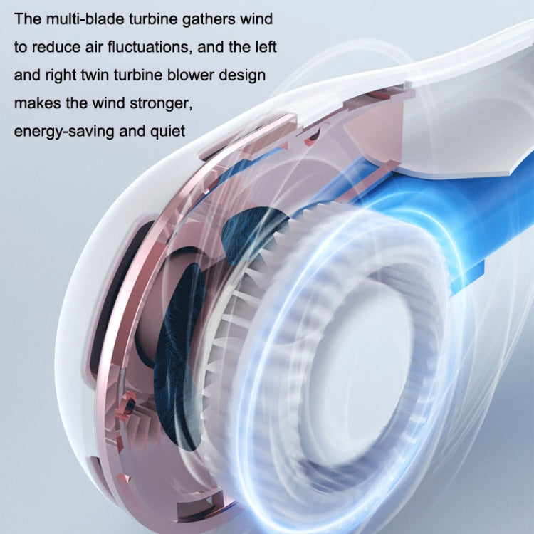 S57 Outdoor Sports RGB Hanging Neck Fan Folding Portable Mini Bladeless USB Fan(Mint Green) - Electric Fans by PMC TechLife | Online Shopping South Africa | PMC TechLife | Buy Now Pay Later Mobicred