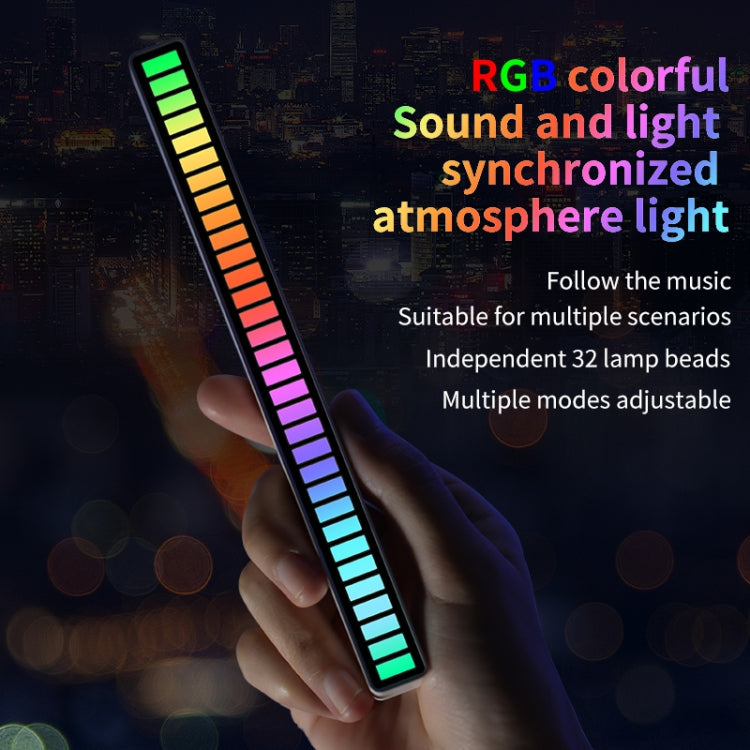 RGB Sound-controlled Rhythmic Response Lights Music Ambient LED Pick-up Lights Charging(16 Light+APP White) - Novelty Lighting by PMC TechLife | Online Shopping South Africa | PMC TechLife