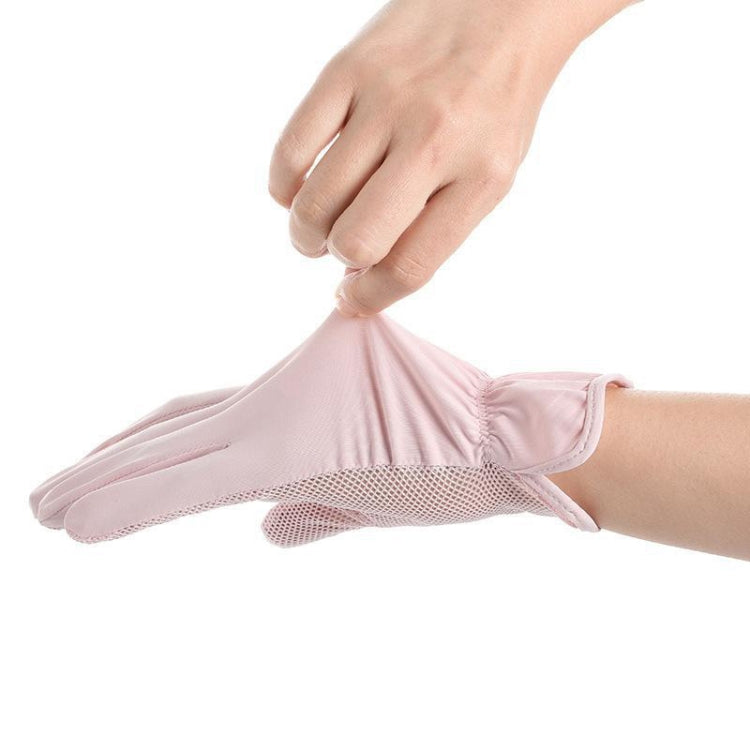 1pair Summer Sunscreen Breathable Thin Anti-ultraviolet Finger Fishing Ice Silk Gloves Free Size(Cloud Black) - Safety Gloves by PMC TechLife | Online Shopping South Africa | PMC TechLife | Buy Now Pay Later Mobicred