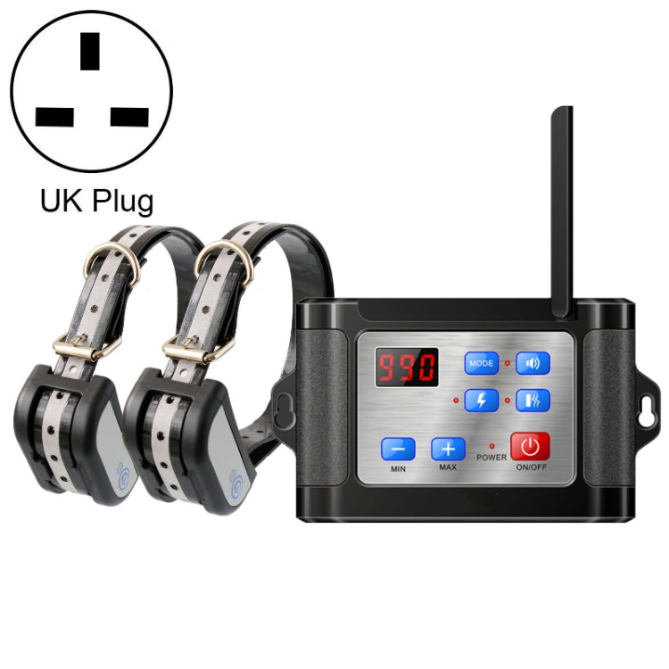 Outdoor Wireless Electronic Pet Fence Night Reflective Collar, Specification: One for Two(UK Plug) - Training Aids by PMC TechLife | Online Shopping South Africa | PMC TechLife | Buy Now Pay Later Mobicred