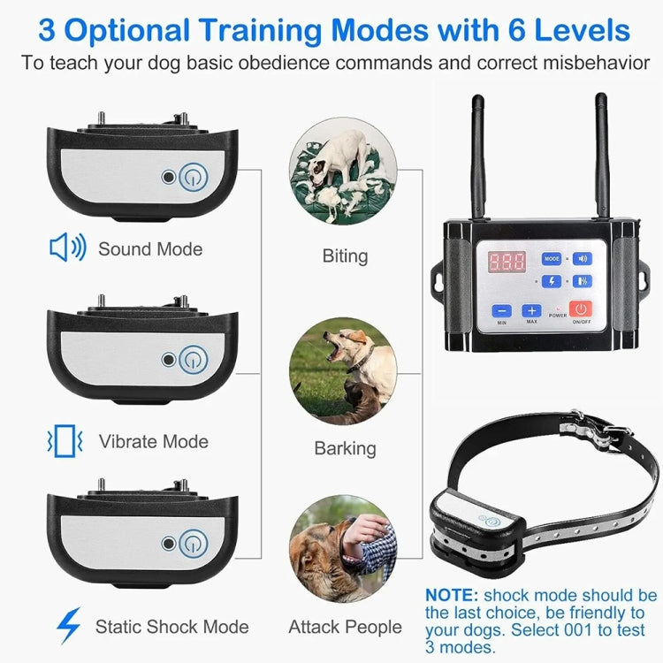 Outdoor Wireless Electronic Pet Fence Night Reflective Collar, Specification: One for  Three(AU Plug) - Training Aids by PMC TechLife | Online Shopping South Africa | PMC TechLife | Buy Now Pay Later Mobicred