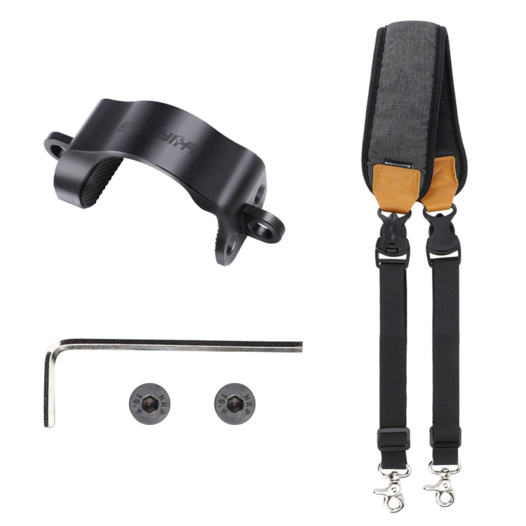 For DJI RS3 Mini Sunnylife RO-GS560 Lanyard Handheld Gimbal Double Buckle Comfortable Shoulder Strap Accessories(Black) - free shipping - PMC TechLife - Order now!