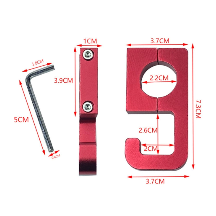 2pcs Motorcycle Type 69 Aluminum Alloy Multifunctional Helmet Hook(Red) - free shipping - PMC TechLife - Order now!
