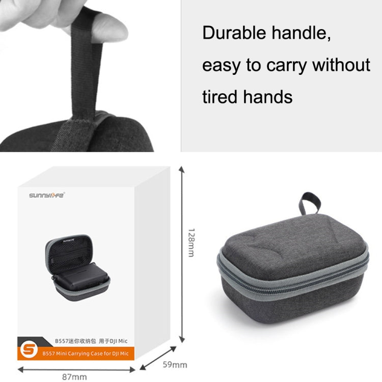 For DJI MIC Sunnylife B557 Wireless Microphone Portable Protective Box Storage Bag(Dark Gray) - Microphone by Sunnylife | Online Shopping South Africa | PMC TechLife