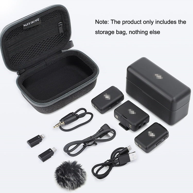 For DJI MIC Sunnylife B557 Wireless Microphone Portable Protective Box Storage Bag(Dark Gray) - Microphone by Sunnylife | Online Shopping South Africa | PMC TechLife