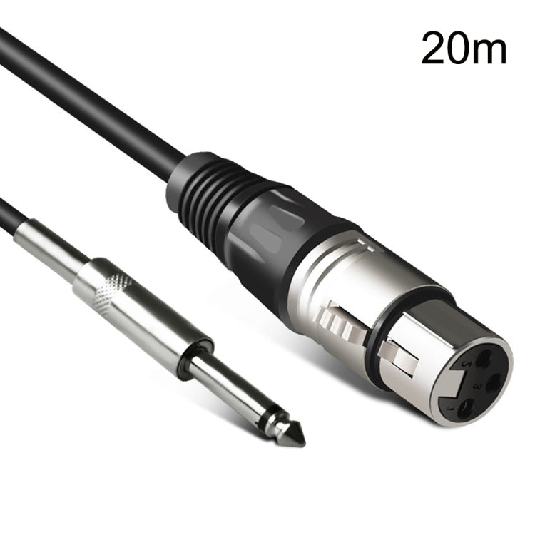 6.35mm Caron Female To XLR 2pin Balance Microphone Audio Cable Mixer Line, Size: 20m - free shipping - PMC Jewellery - Order now!