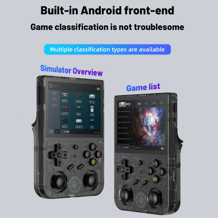 ANBERNIC RG353V  3.5 Inch Wireless Game Box Android 11 Linux OS Handheld Game Console 64G 15,000 games(Transparent Black) - free shipping - PMC TechLife - Order now!