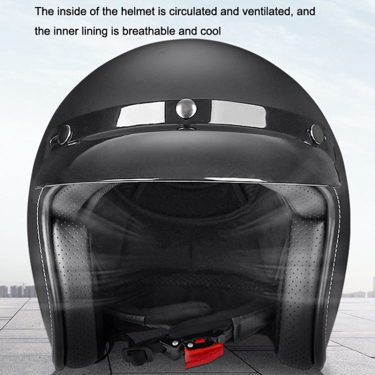 BYB 701 All Seasons Retro Motorcycle Helmet, Size: M(Bright White) - free shipping - PMC TechLife - Order now!
