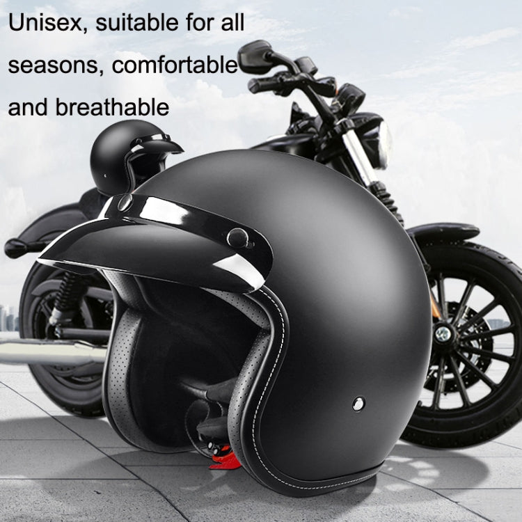 BYB 701 All Seasons Retro Motorcycle Helmet, Size: M(Bright White) - free shipping - PMC TechLife - Order now!