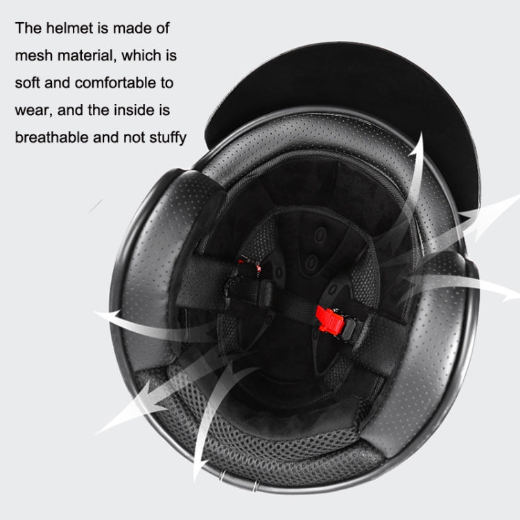 BYB 701 All Seasons Retro Motorcycle Helmet, Size: L(Bright Black) - free shipping - PMC TechLife - Order now!