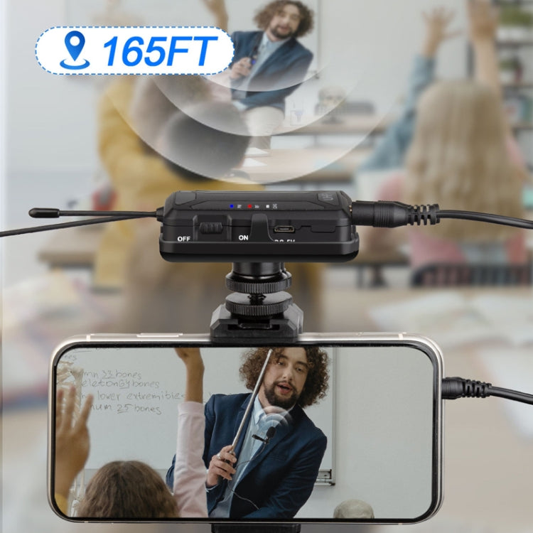 Q6 1 Drag 1 Wireless Lavalier Head Wear With Stand USB Computer Recording Microphone Live Phone SLR Lavalier Microphone - Microphone by PMC TechLife | Online Shopping South Africa | PMC TechLife | Buy Now Pay Later Mobicred