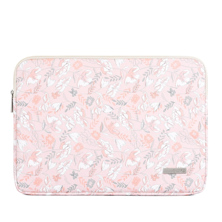 G4-01  11 Inch Laptop Liner Bag PU Leather Printing Waterproof Protective Cover(Light Pink) - free shipping - PMC TechLife - Order now!