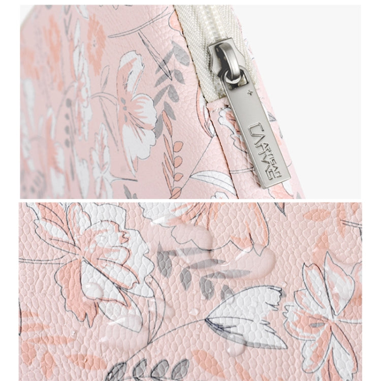 G4-01  12 Inch Laptop Liner Bag PU Leather Printing Waterproof Protective Cover(Light Pink) - 12.1 inch by PMC TechLife | Online Shopping South Africa | PMC TechLife | Buy Now Pay Later Mobicred