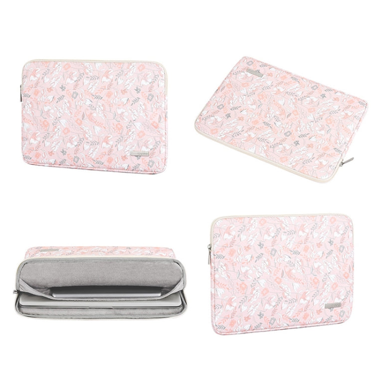 G4-01 14 Inch Laptop Liner Bag PU Leather Printing Waterproof Protective Cover(Light Pink) - free shipping - PMC TechLife - Order now!