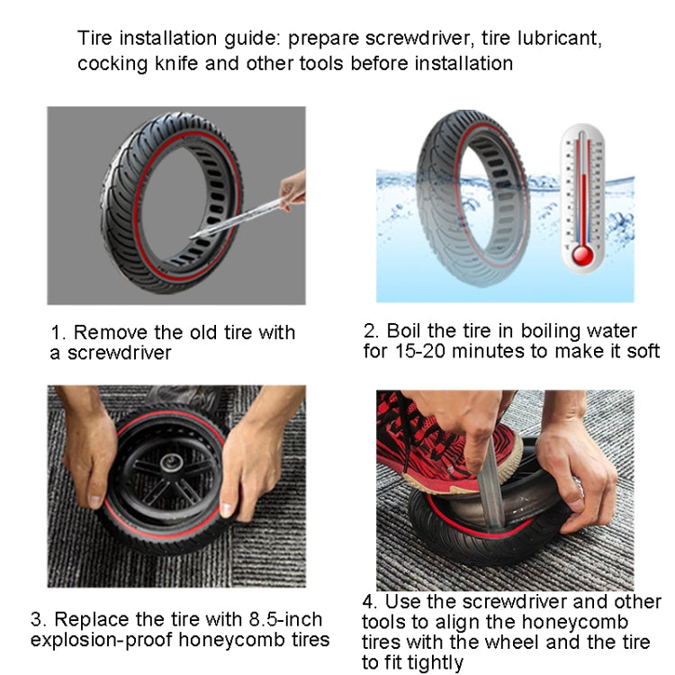 Electric Scooter 8.5 inch Honeycomb Solid Tire For Xiaomi M365/M365 Pro /1S/Pro2/Essential(Blue) - Accessories & Parts by PMc TechLife | Online Shopping South Africa | PMc TechLife | Buy Now Pay Later Mobicred