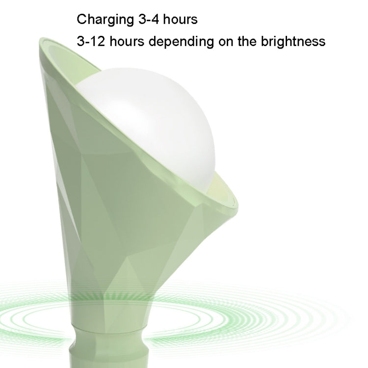 Base Removable Diamond Desk Lamp USB Charging 3-speed Color Temperature Night Light(301-2 Green) - Desk Lamps by PMC TechLife | Online Shopping South Africa | PMC TechLife | Buy Now Pay Later Mobicred