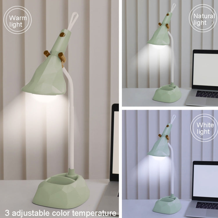 Base Removable Diamond Desk Lamp USB Charging 3-speed Color Temperature Night Light(301-2 Green) - Desk Lamps by PMC TechLife | Online Shopping South Africa | PMC TechLife | Buy Now Pay Later Mobicred