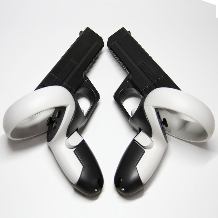 For Meta  Quest 2 VR Controller 1pair Sturdy Shooting Handle Holder(Black) - VR Accessories by PMC TechLife | Online Shopping South Africa | PMC TechLife | Buy Now Pay Later Mobicred