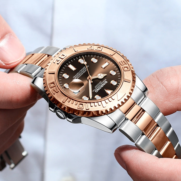 BINBOND B930 Metal Gear Luminous Quartz Watch 30M Waterproof Sports Watch, Color: Rose Gold-Rose Gold - free shipping - PMC TechLife - Order now!