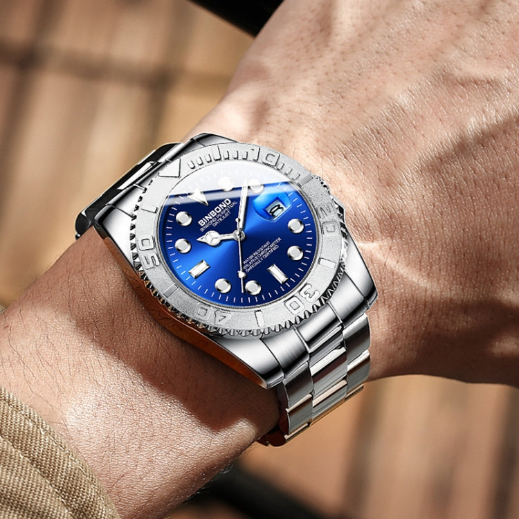 BINBOND B930 Metal Gear Luminous Quartz Watch 30M Waterproof Sports Watch, Color: White Steel-White - free shipping - PMC TechLife - Order now!