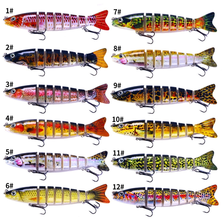 HENGJIA JM064 Multi-section Fish Minnow Bionic Fake Lures Sea Fishing Sinking Lures, Size: 12.8cm 18g(8) - Fishing Lures by HENGJIA | Online Shopping South Africa | PMC TechLife | Buy Now Pay Later Mobicred