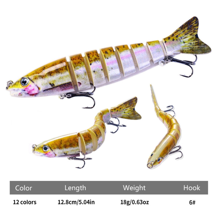 HENGJIA JM064 Multi-section Fish Minnow Bionic Fake Lures Sea Fishing Sinking Lures, Size: 12.8cm 18g(8) - Fishing Lures by HENGJIA | Online Shopping South Africa | PMC TechLife | Buy Now Pay Later Mobicred