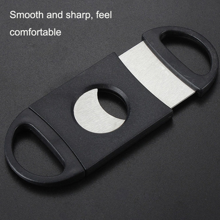 5pcs Mini Black Stainless Steel Double Edge Cigar Scissors Cigar Crushers - Cigarette Box & Ashtrays by PMC TechLife | Online Shopping South Africa | PMC TechLife