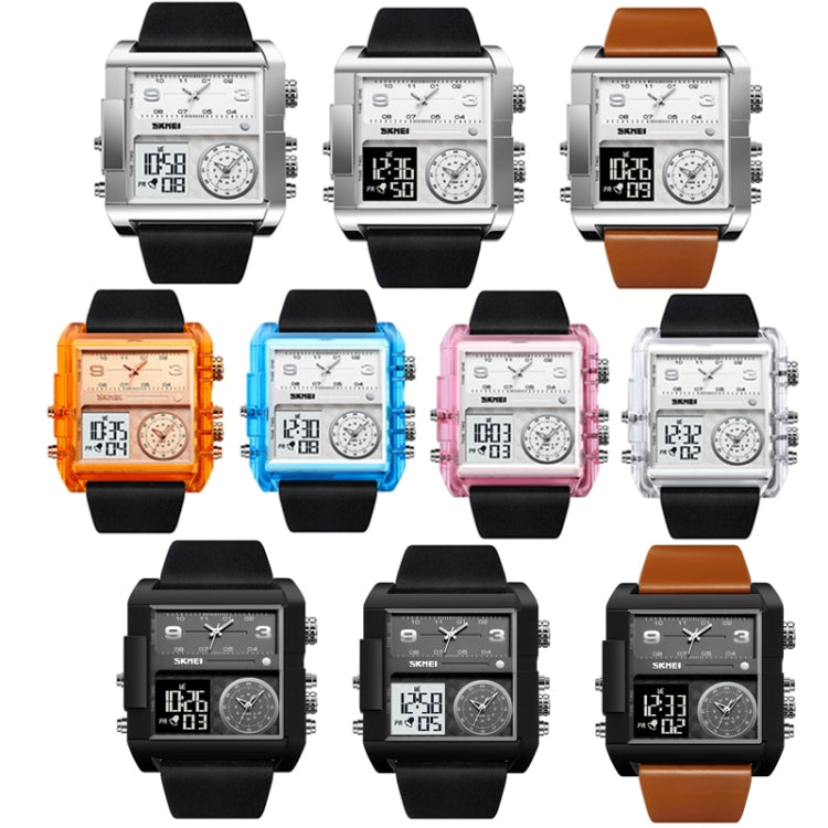 SKMEI 2020 Square Large Dial Triple Movement Men Sports Watch(Amber) - free shipping - PMC TechLife - Order now!