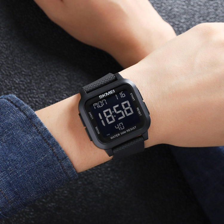 SKMEI 1894 Square Sports Waterproof Student Simple Multifunctional Luminous Watch(Blue Black Machine) - free shipping - PMC TechLife - Order now!