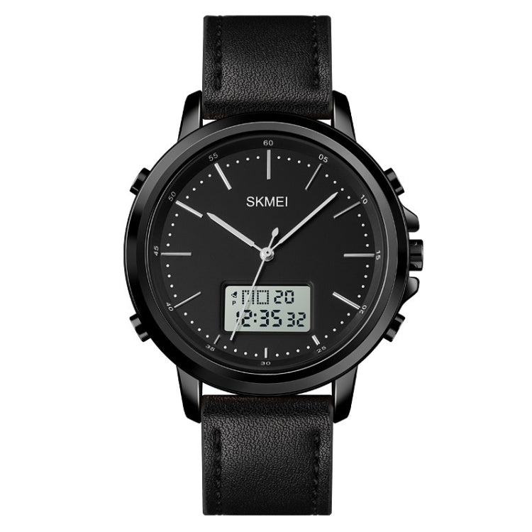 SKMEI 1652 Dual Movement Sports Leather Alloy Male Watch, Color: Black Shell White Machine - free shipping - PMC TechLife - Order now!