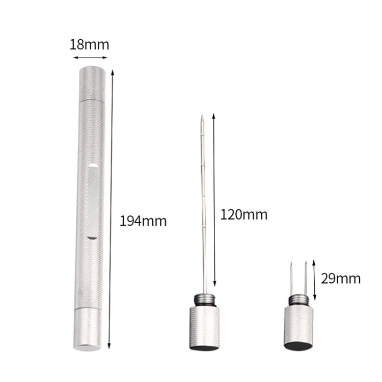 Lightweight With Serrated Cigar Needle Dredger Drilled Smoke Vent(Silver) - Cigarette Box & Ashtrays by PMC TechLife | Online Shopping South Africa | PMC TechLife | Buy Now Pay Later Mobicred