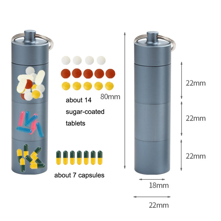 Outdoor First Aid Sealed Waterproof Pill Jar Aluminum Alloy Portable Emergency Pill Box(Silver) - free shipping - PMC TechLife - Order now!