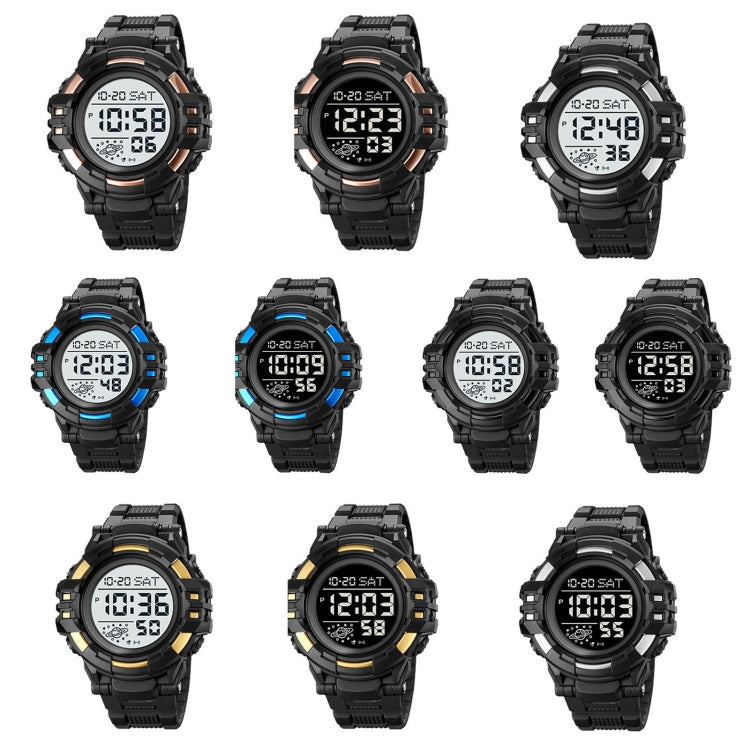 SKMEI 2003 Multifunctional Back Light Sports Watch Mens Countdown Date Alarm Clock Watch(Rose Gold Black Machine) - free shipping - PMC TechLife - Order now!
