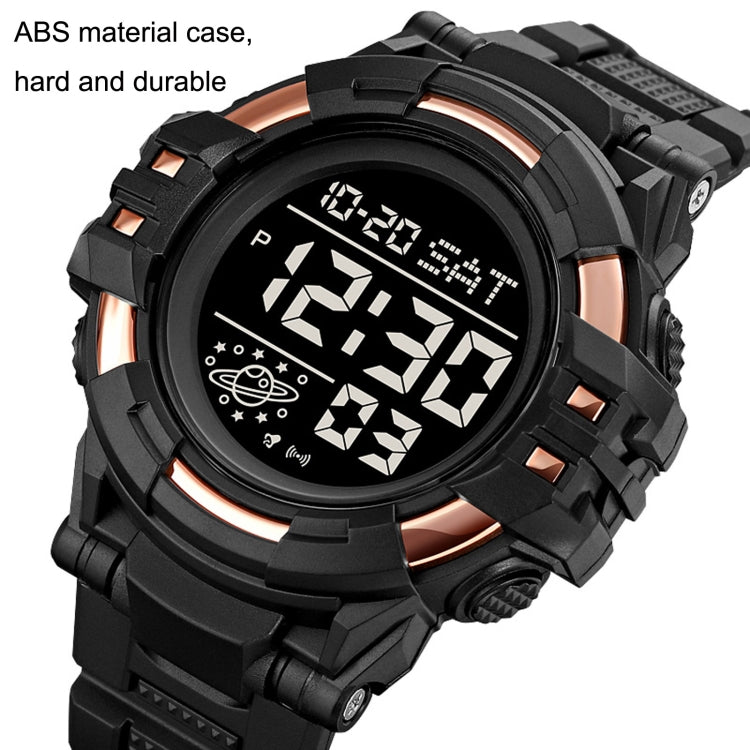 SKMEI 2003 Multifunctional Back Light Sports Watch Mens Countdown Date Alarm Clock Watch(Rose Gold Black Machine) - free shipping - PMC TechLife - Order now!