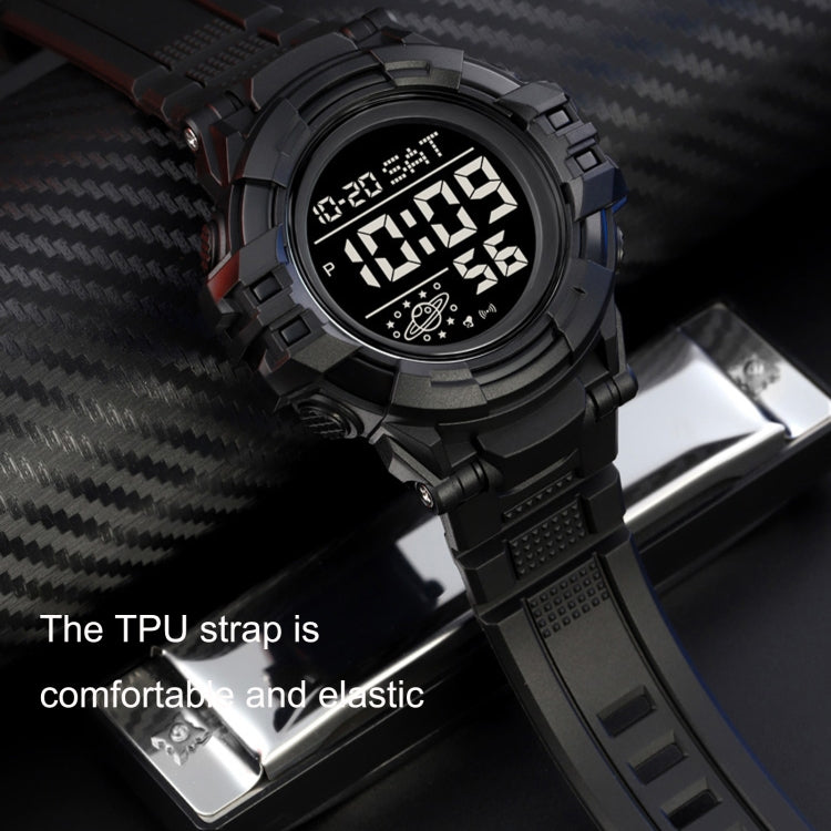 SKMEI 2003 Multifunctional Back Light Sports Watch Mens Countdown Date Alarm Clock Watch(Silver Black Machine) - free shipping - PMC TechLife - Order now!