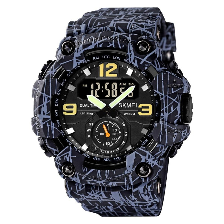SKMEI 1637 Sports Digital Display Outdoor Shockproof Plastic Large Dial Men Watch, Color: Gray Black - free shipping - PMC TechLife - Order now!