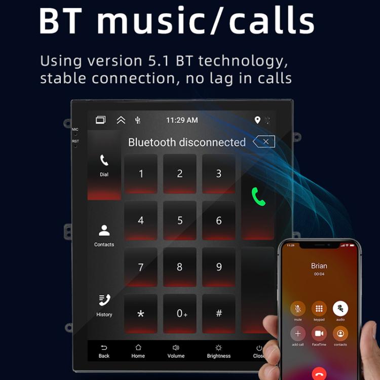 9.7 inch Vertical Screen Bluetooth Radio Android 13 GPS Navigation Device, Memory: 2+64G - Car MP3 & MP4 & MP5 by PMc TechLife | Online Shopping South Africa | PMc TechLife | Buy Now Pay Later Mobicred