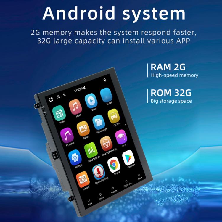 9.7 inch Vertical Screen Bluetooth Radio Android 13 GPS Navigation Device, Memory: 2+64G - Car MP3 & MP4 & MP5 by PMc TechLife | Online Shopping South Africa | PMc TechLife | Buy Now Pay Later Mobicred