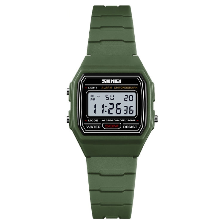 SKMEI 1460 Children Luminous Multifunctional Waterproof Thin Sports Watch(Army Green) - free shipping - PMC TechLife - Order now!
