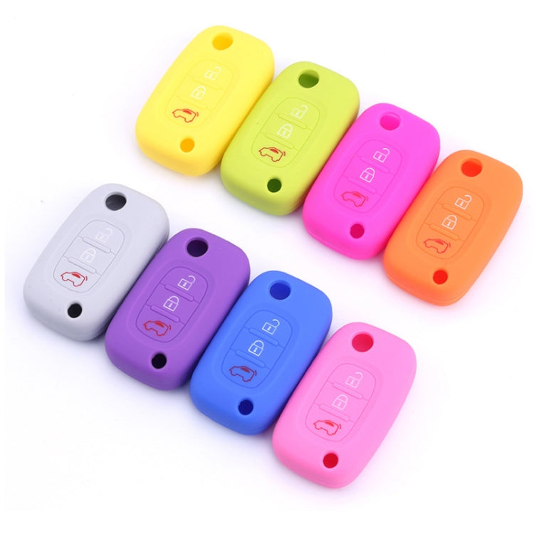 For Mercedes-Benz Smart Folding 2pcs 3 Button Silicone Key Case(Orange) - Car Key Cases by PMC TechLife | Online Shopping South Africa | PMC TechLife