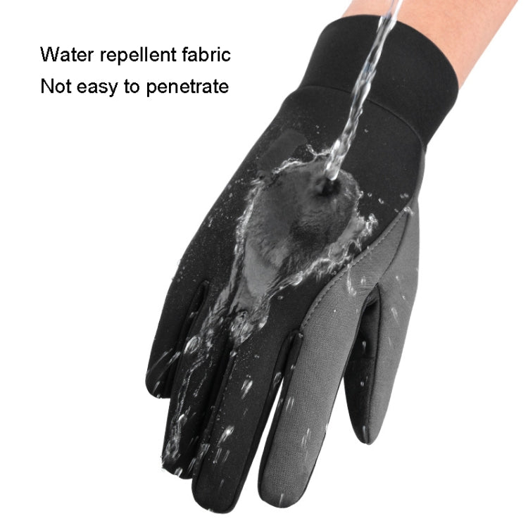 Touch Screen Anti-slip Waterproof Outdoor Sports Warm Cycling Gloves, Size: S(Black) - Cycling Gloves by PMC TechLife | Online Shopping South Africa | PMC TechLife | Buy Now Pay Later Mobicred