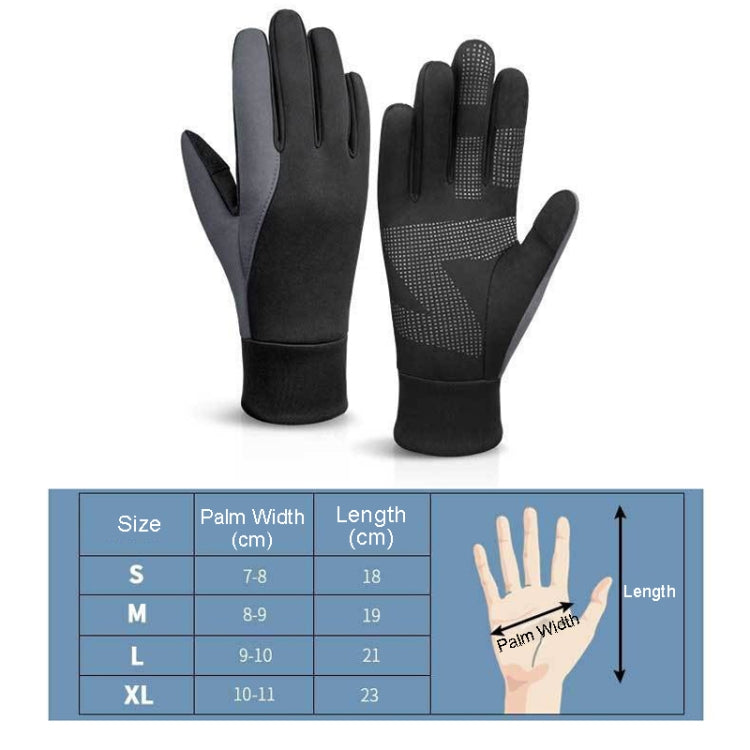 Touch Screen Anti-slip Waterproof Outdoor Sports Warm Cycling Gloves, Size: M(Black) - Cycling Gloves by PMC TechLife | Online Shopping South Africa | PMC TechLife