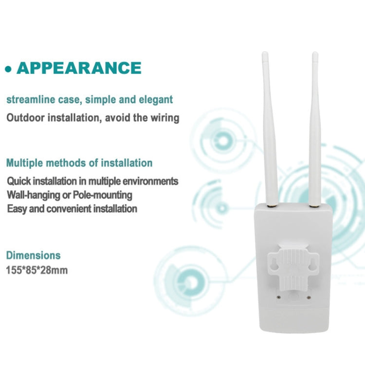 European Version 4G LTE Router CPE Outdoor Waterproof Mobile Router Triple Network, EU Plug - Wireless Routers by PMC TechLife | Online Shopping South Africa | PMC TechLife | Buy Now Pay Later Mobicred