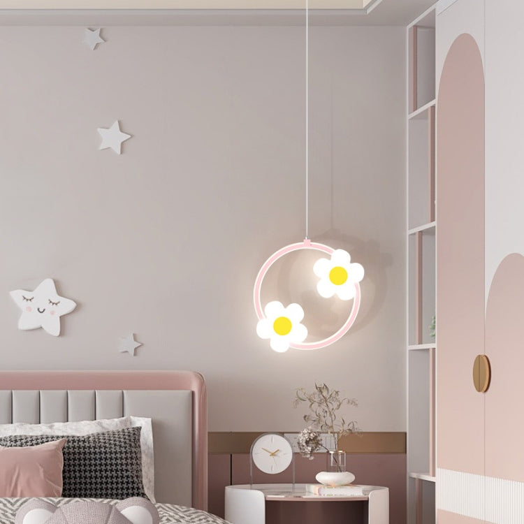 Children Room Bedside Warm Sunflower Chandelier, Color: Round Pink Warm Light - Celling Lights & Chandeliers by PMc TechLife | Online Shopping South Africa | PMc TechLife | Buy Now Pay Later Mobicred