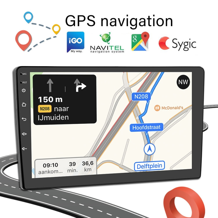 A3012 9 Inch Android Navigation CarPlay 1+32G Dual-Spindle Universal Central Control Screen Car Navigator Reversing Video Player(Standard) - Car MP3 & MP4 & MP5 by PMC TechLife | Online Shopping South Africa | PMC TechLife | Buy Now Pay Later Mobicred