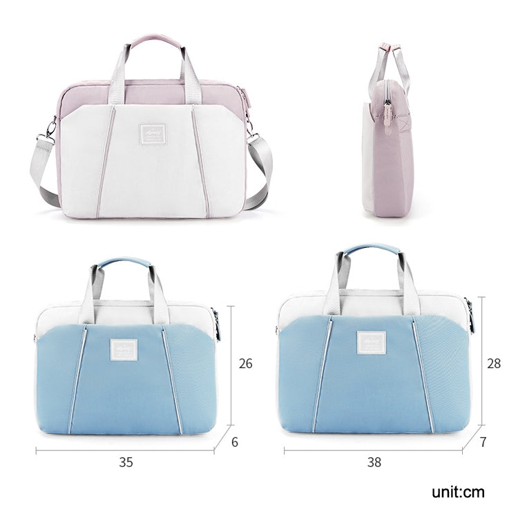13.3-14 inch Computer Handheld Messenger Bag For Apple MacBook / Huawei / Xiaomi / Basne(Ladder Hand Lands Purple+Pink PU Power Package) - 13.3 inch by PMC TechLife | Online Shopping South Africa | PMC TechLife | Buy Now Pay Later Mobicred