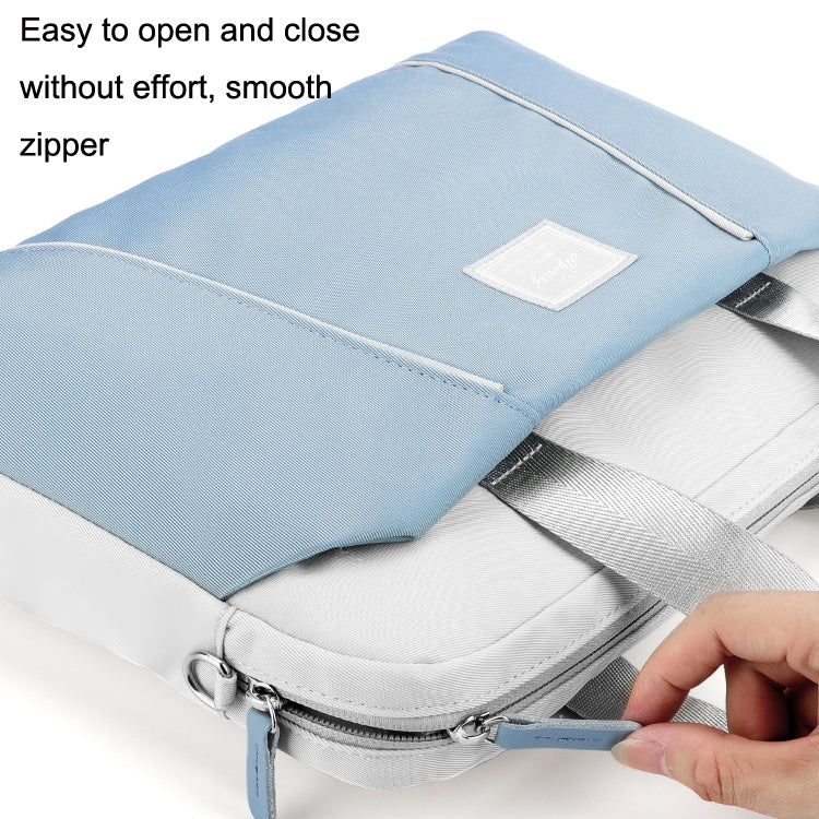 13.3-14 inch Computer Handheld Messenger Bag For Apple MacBook / Huawei / Xiaomi / Basne(Landscape tattoo light blue) - free shipping - PMC TechLife - Order now!
