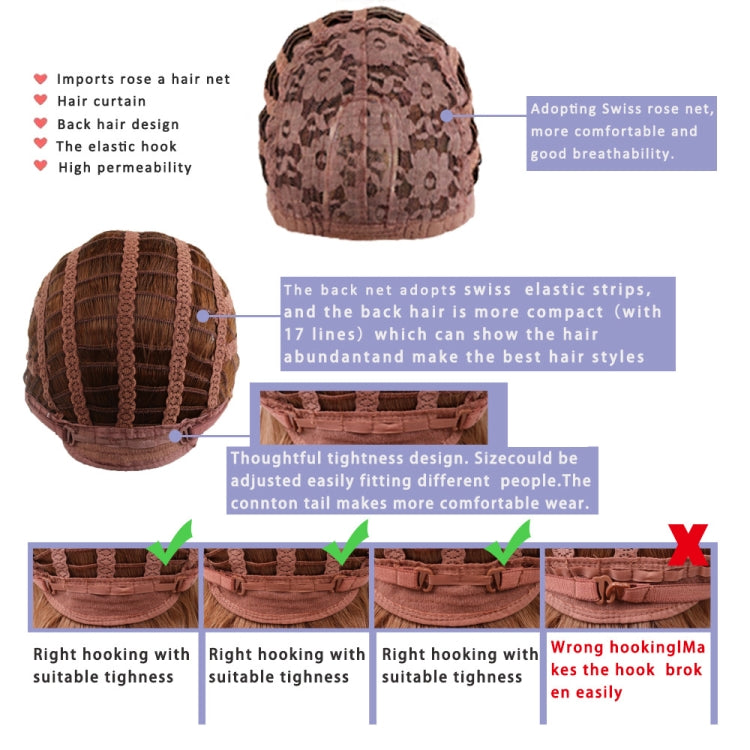 Wig-450 Gold Ladies Short Curly Hair High Temperature Silk Chemical Fiber Wig Headgear - free shipping - PMC TechLife - Order now!