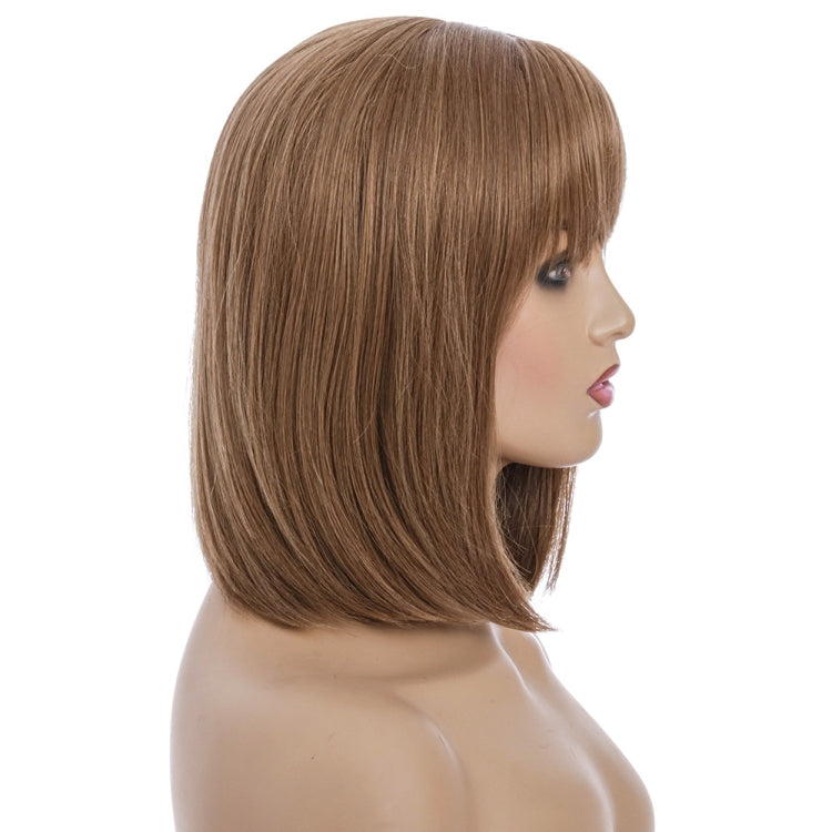 Wig-435A Brown Ladies High Temperature Silk Short Wig Chemical Fiber Headgear - free shipping - PMC TechLife - Order now!